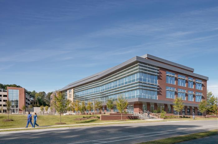 Wake County Public Health Building Side Exterior View from Swinburne Road