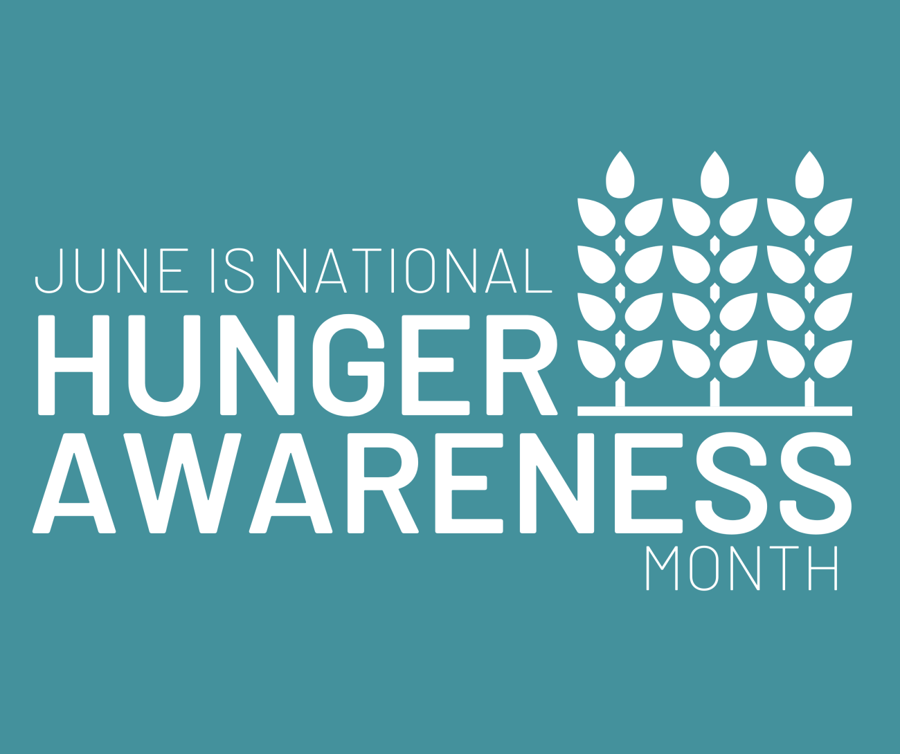 turquoise hunger awareness month icon