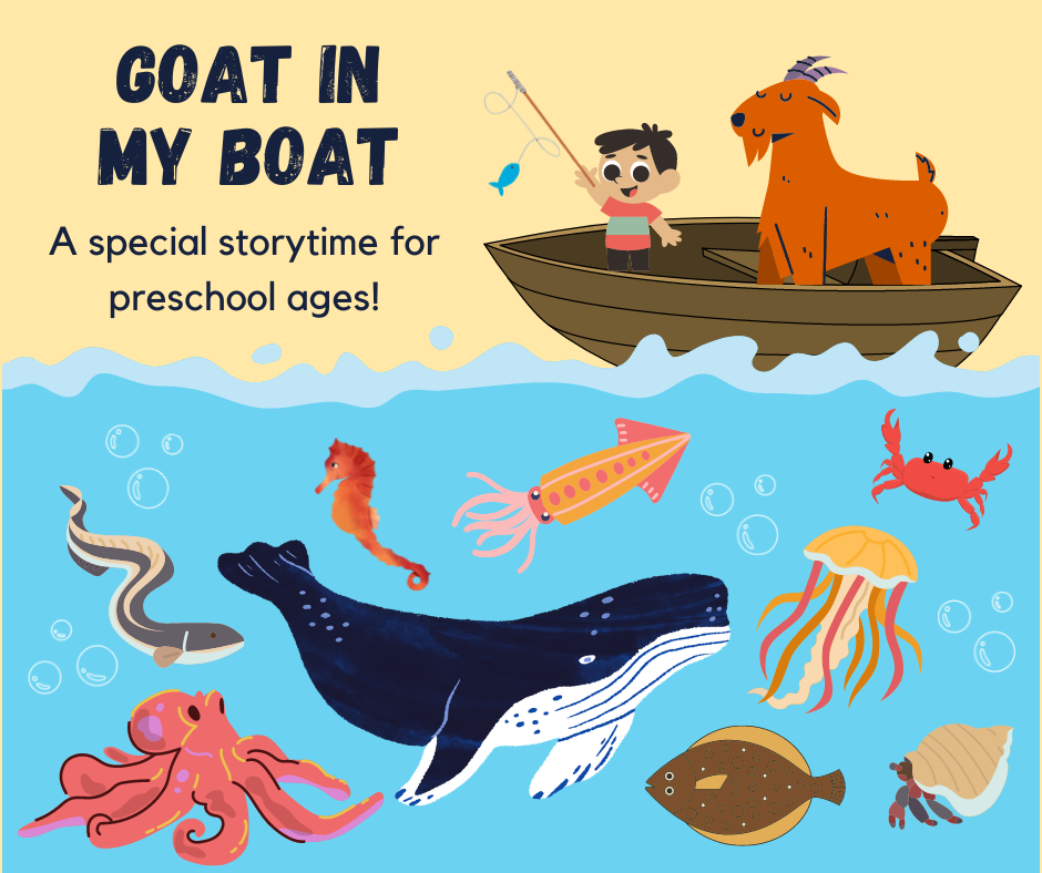 Promotional graphic for Oak View's Goat in My Boat program