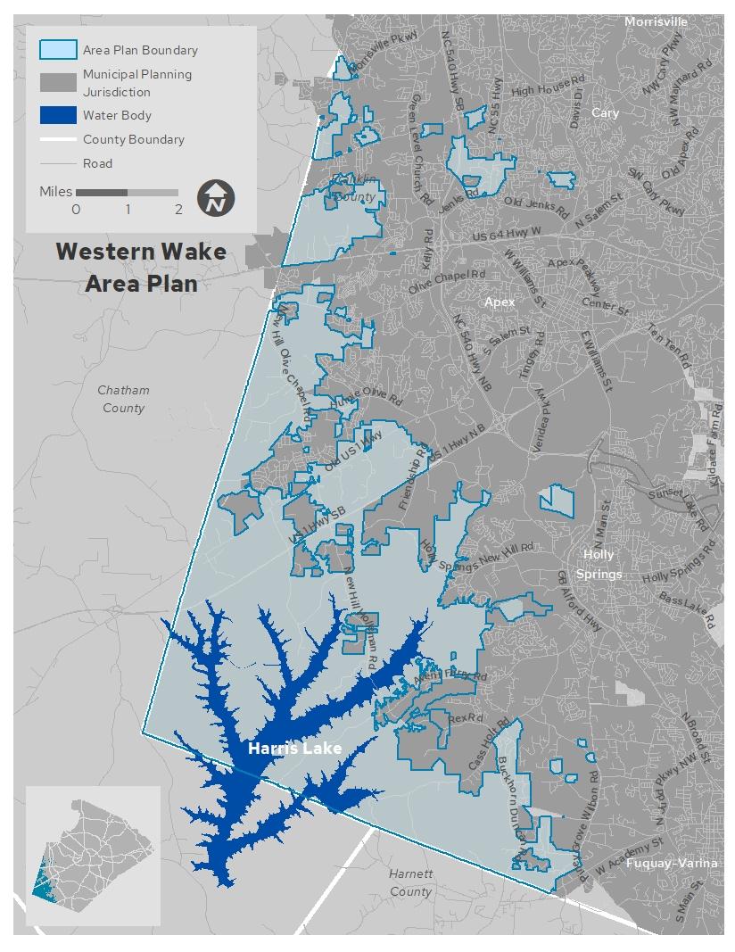 Western Wake Boundary Map 