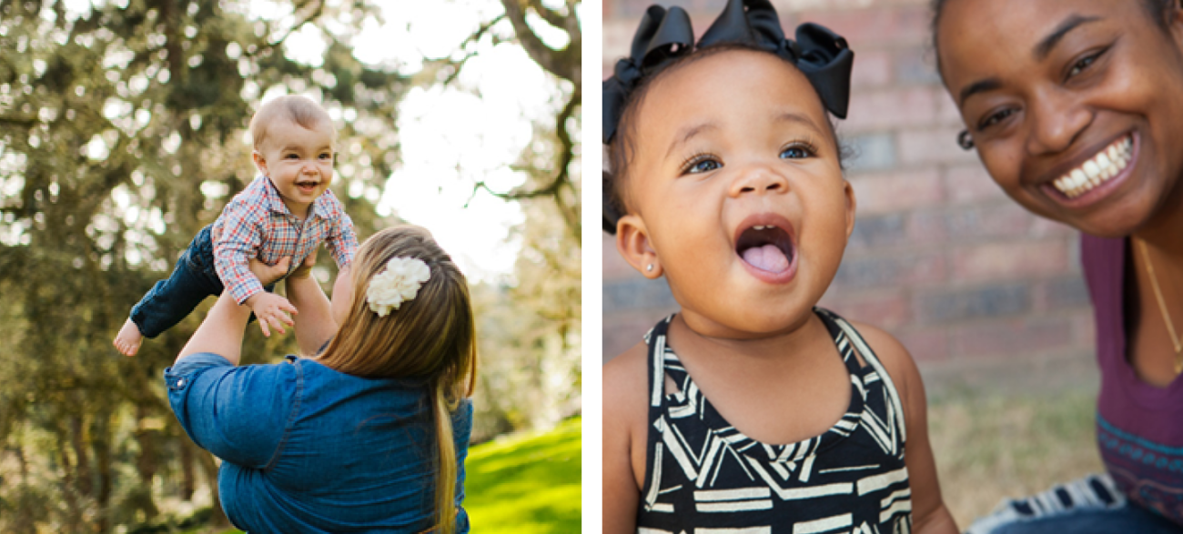 Collage of Mothers and Daughters smiling