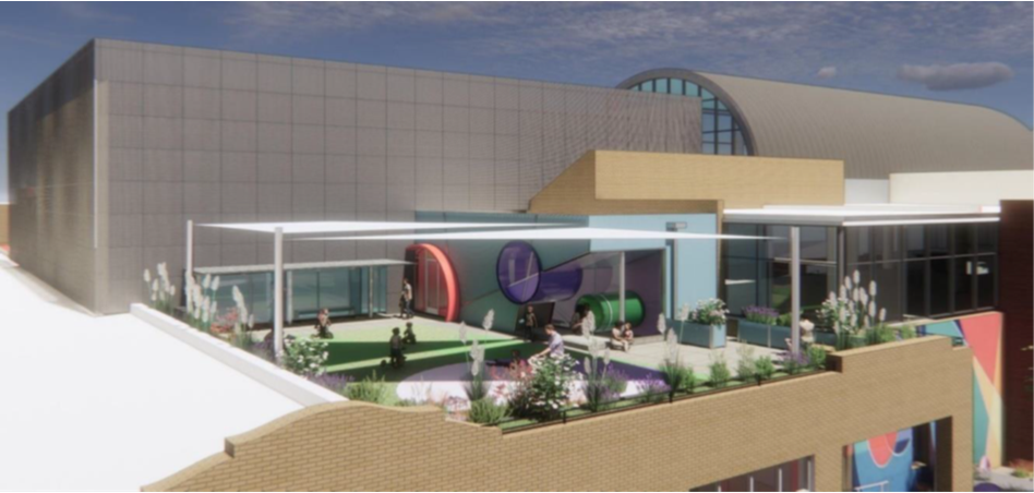 artist's rendering of Marbles Kids Museum expansion