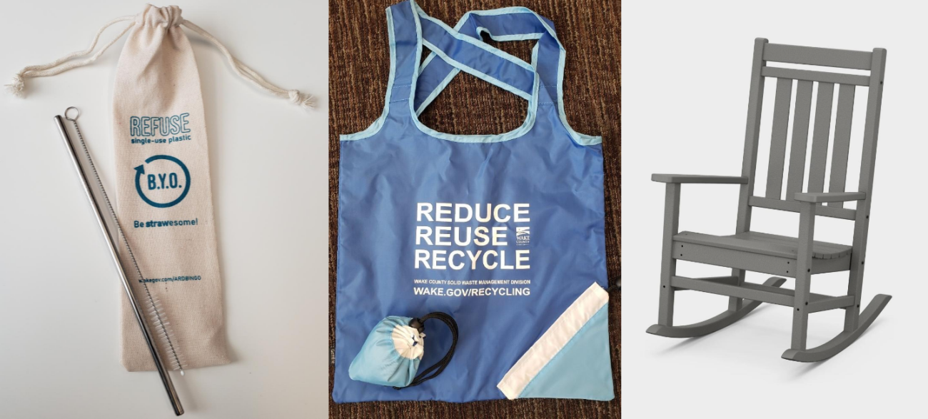 Reusable Straw, Reusable Bag and Rocking Chair