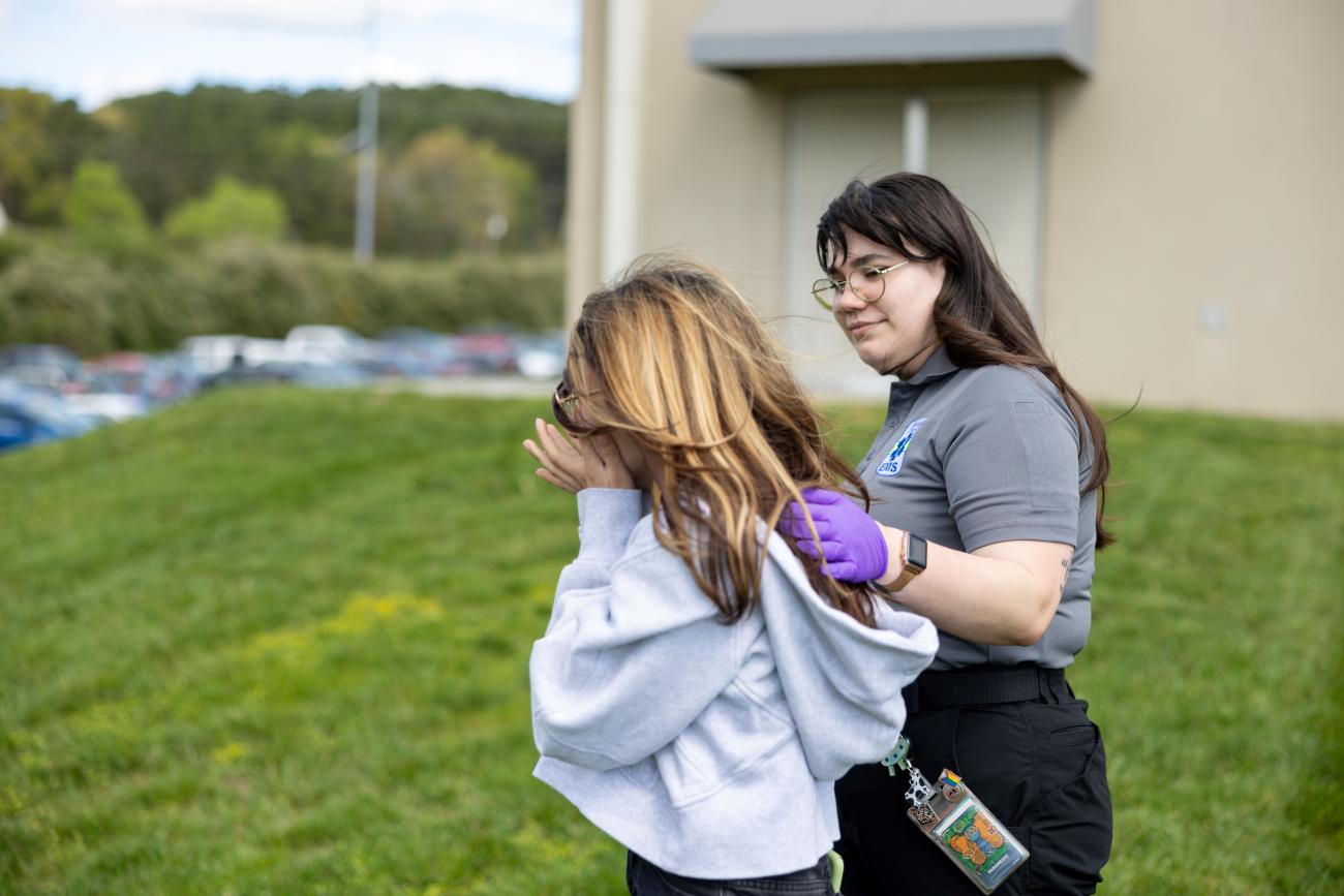Wake EMS supporting a patient during training exercise