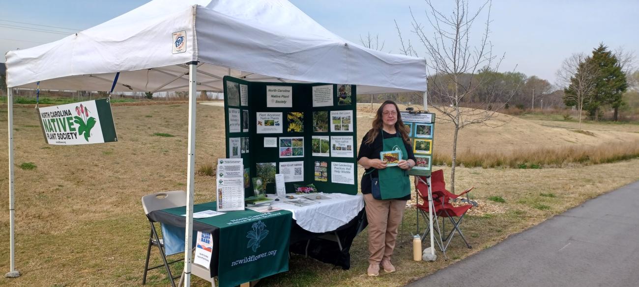 NC Native Plant Society tabling at the Beech Bluff Bash