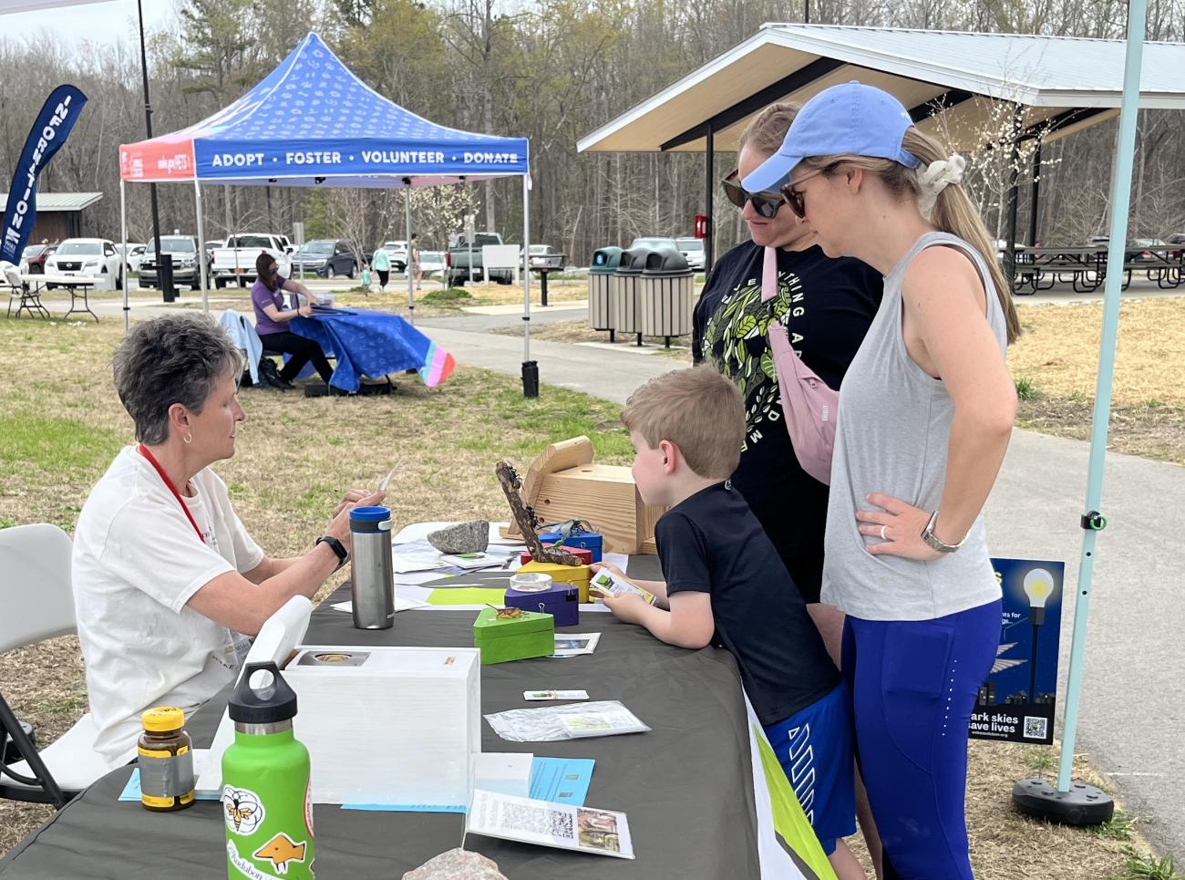 Event visitors learning about Wake Audubon