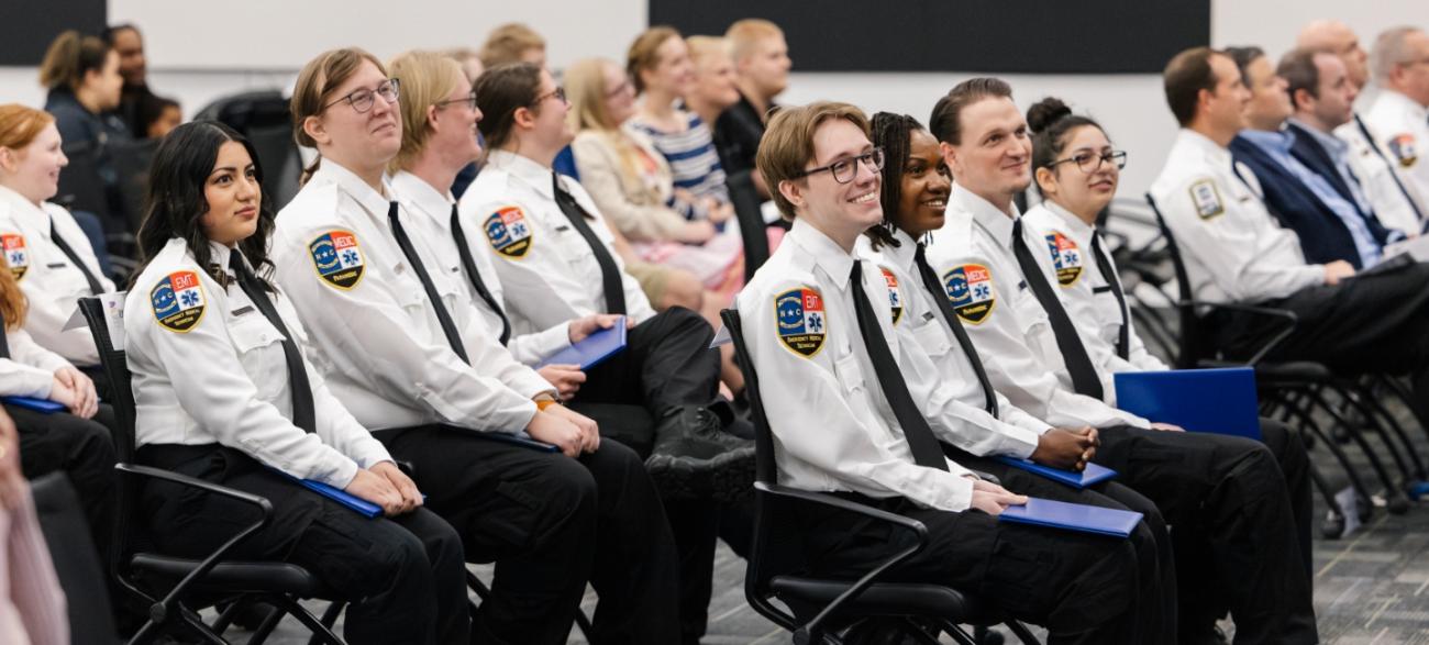 EMS Academy Students attending graduation ceremony