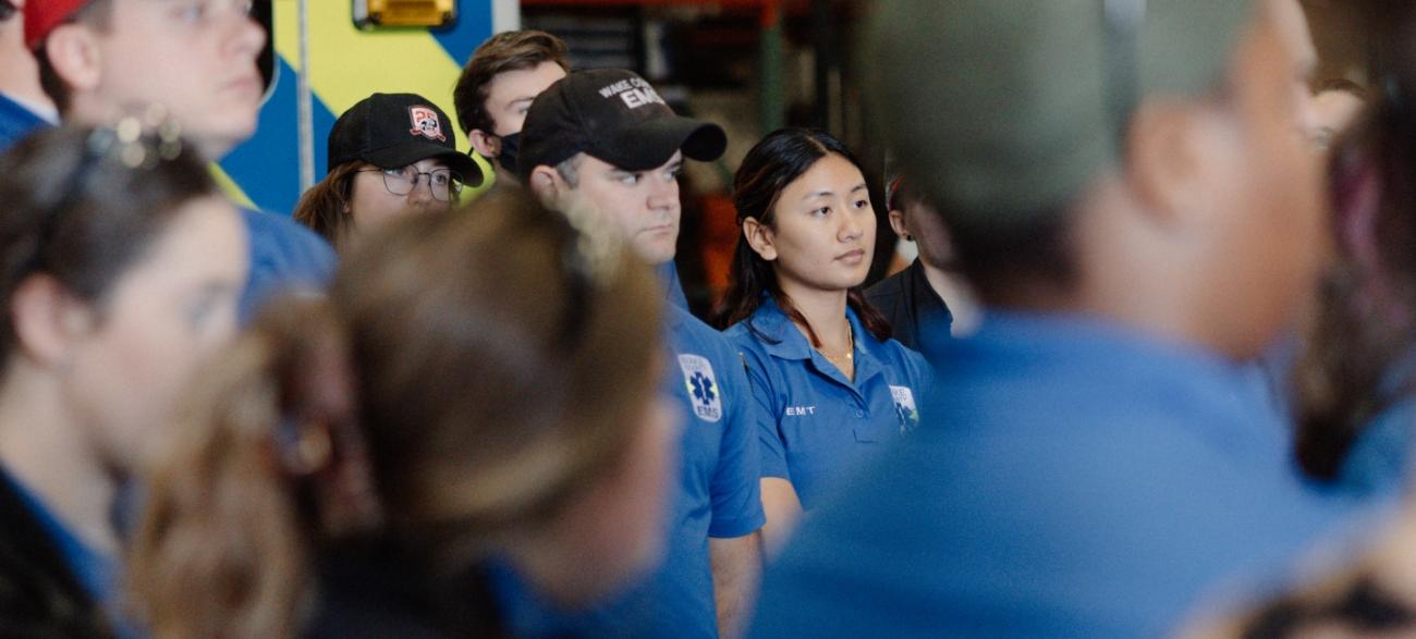EMS Workers attending a lecture