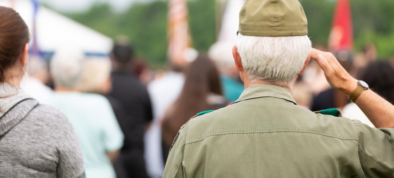 Veteran Saluting