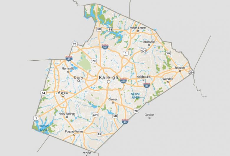 Map Of Wake County Nc Lepc | Wake County Government