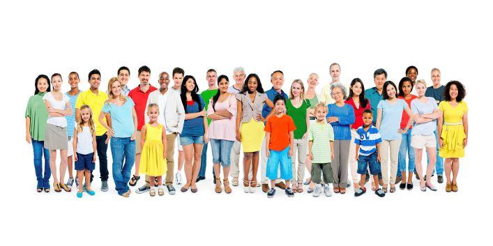 Large group of diverse people