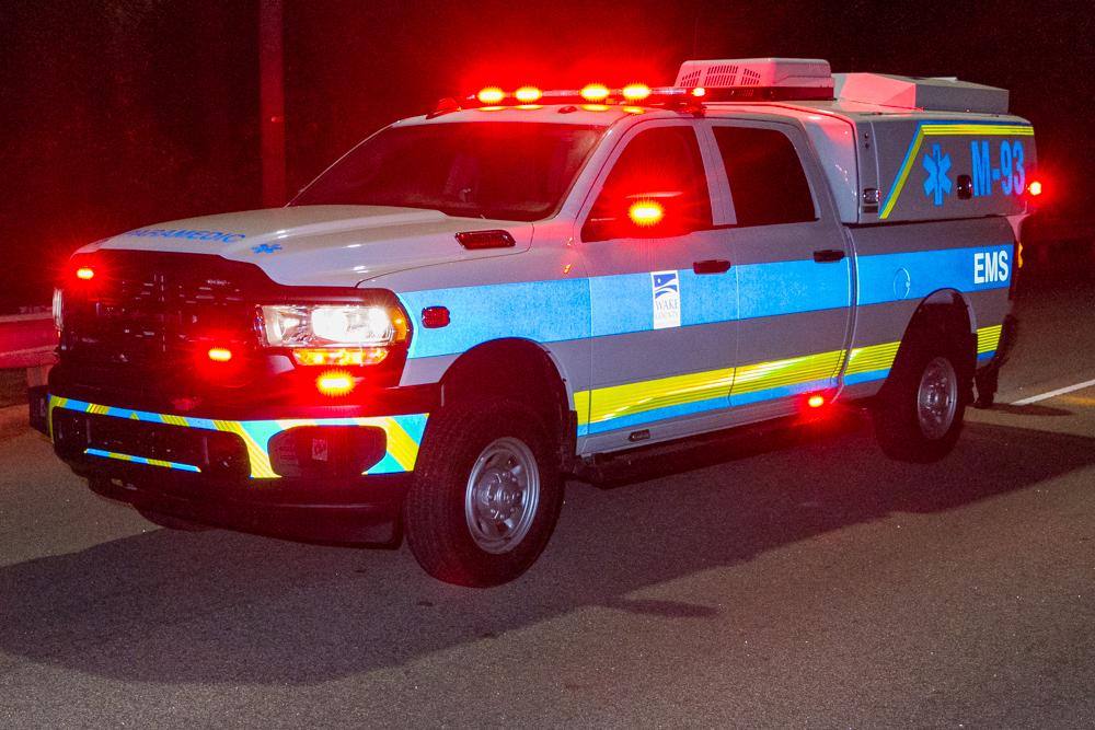 Advanced Practice Paramedic response vehicle on the scene of an emergency