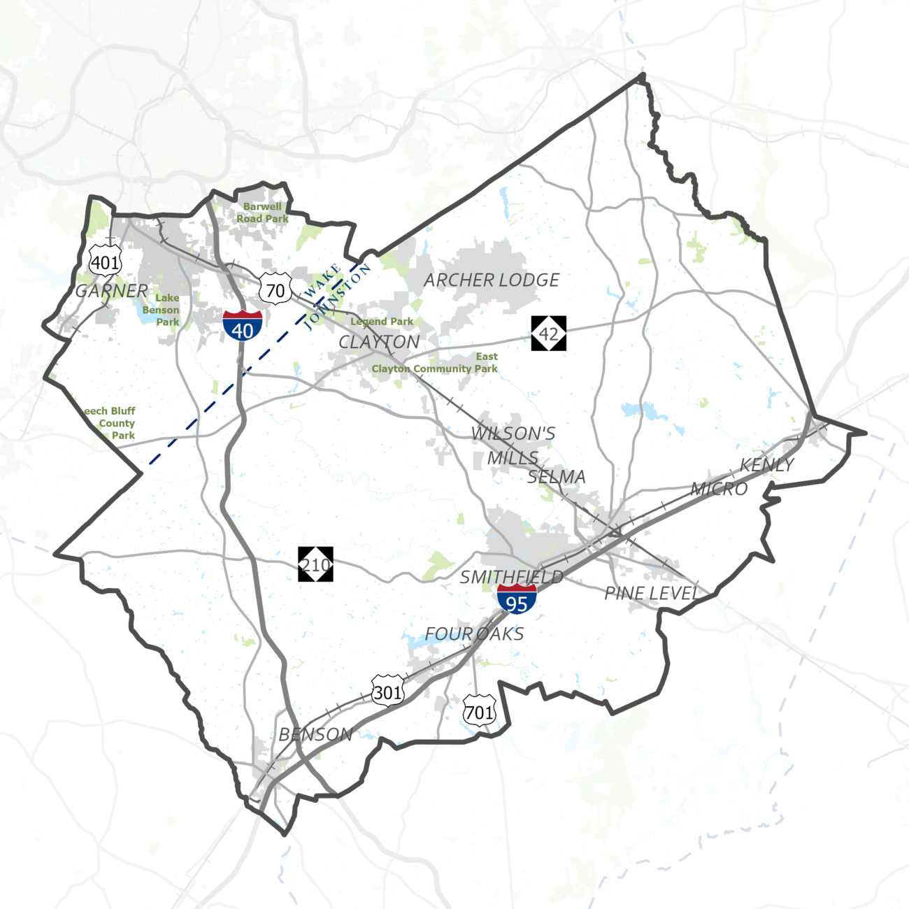 Southeast Area Study Update Map