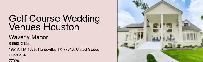 Golf Course Wedding Venues Houston