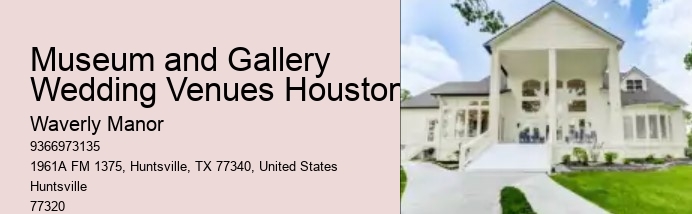 Museum and Gallery Wedding Venues Houston