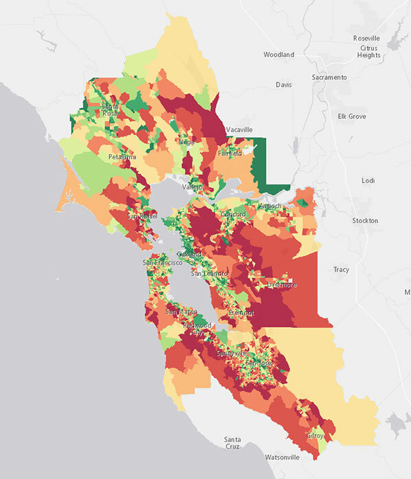 Bay Area CO2 emissions map