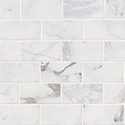 Calacatta Cressa White Subway Tile 2x4