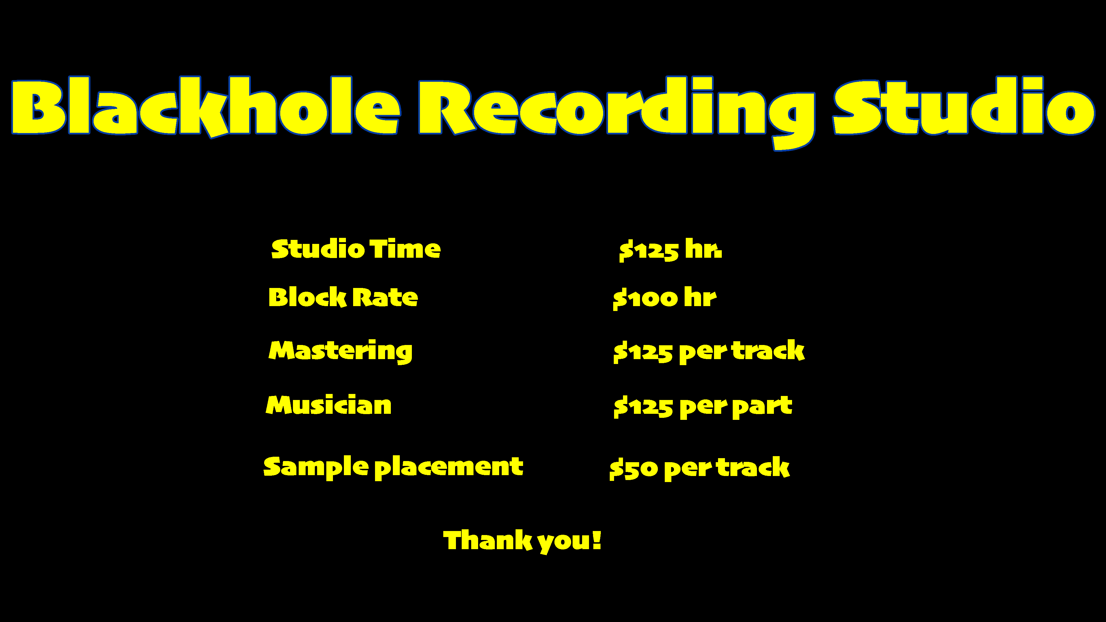 Studio Menu