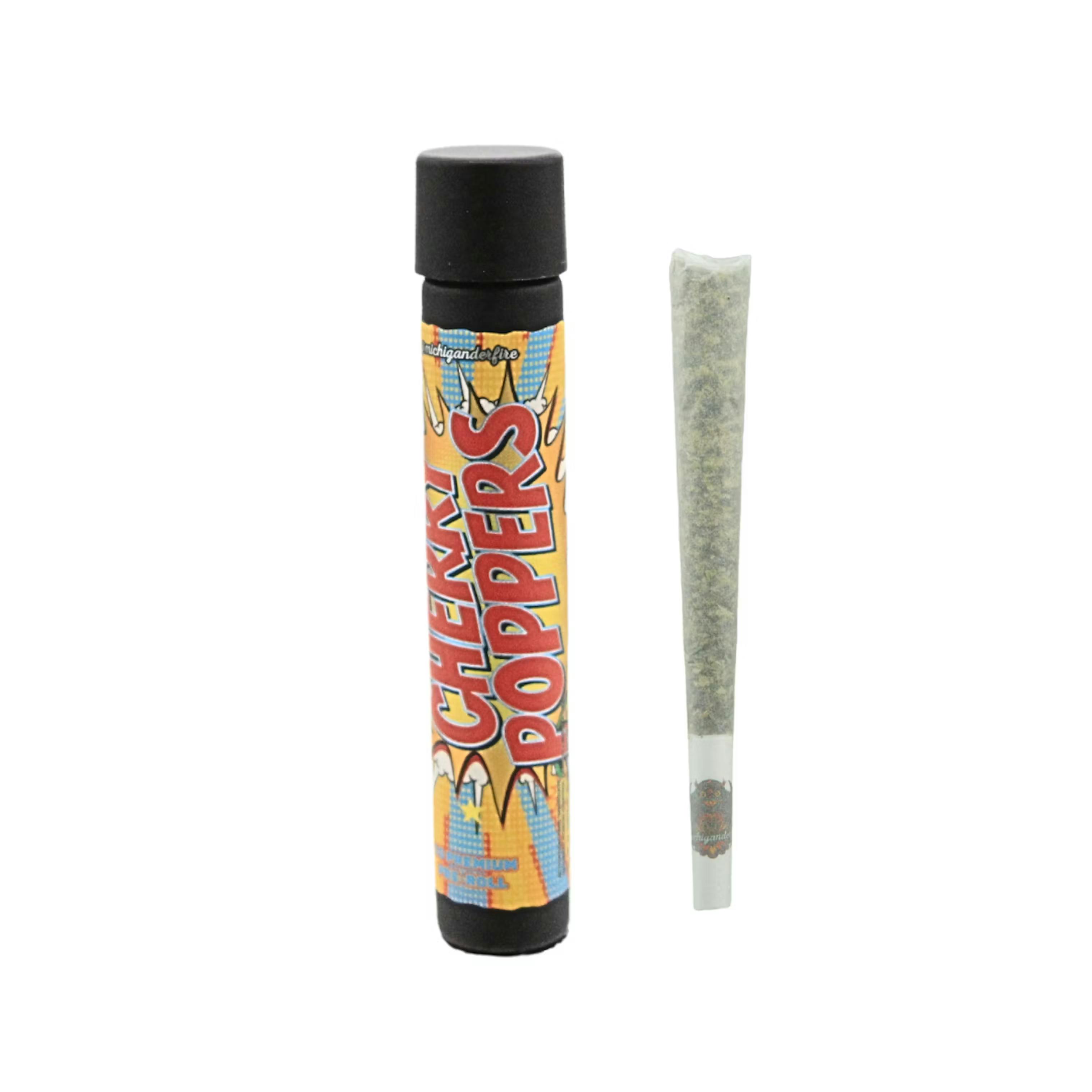 Photograph of product: Michigander Fire | Cherry Poppers Preroll | REC