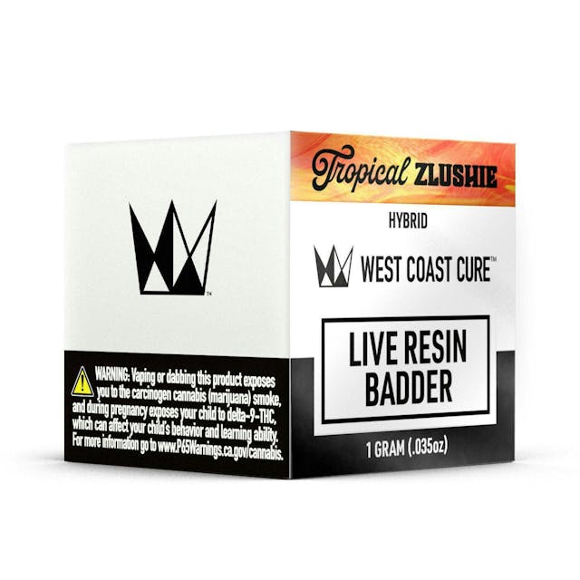 Photograph of product: Tropical Zlushie - WCC 1g Live Resin Badder - 