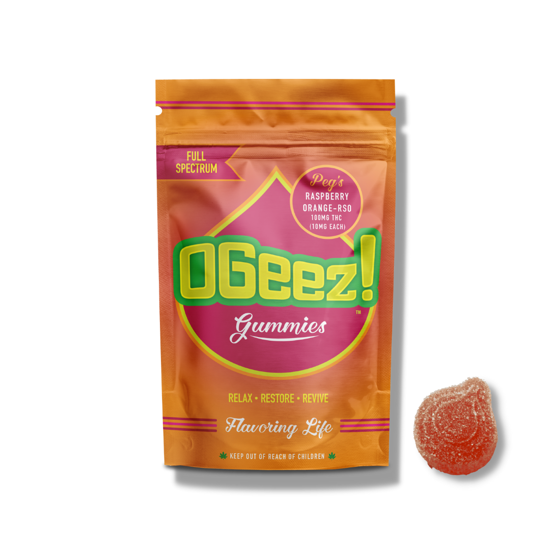 Photograph of product: Raspberry Orange Rso Gummies