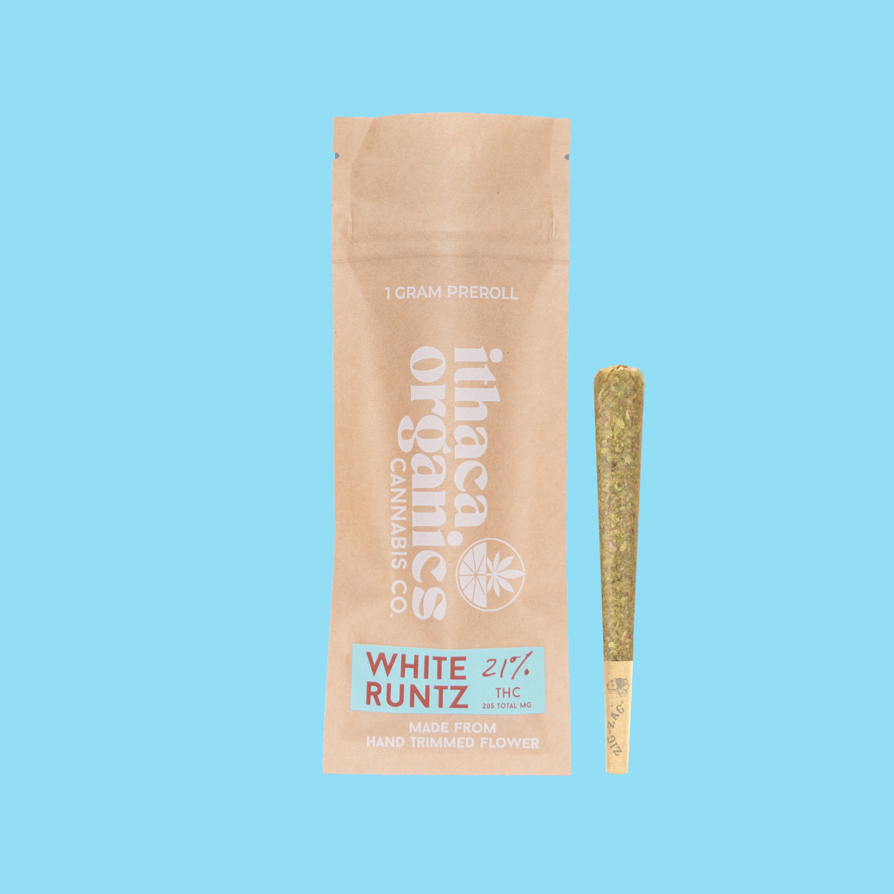 Photograph of product: Ithaca Organics | Pre Roll | White Runtz