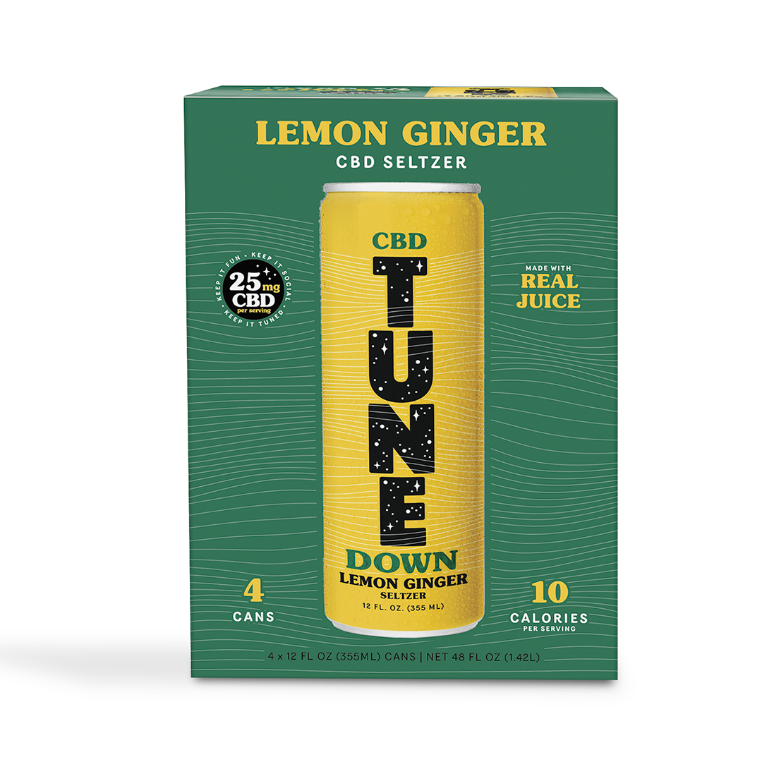 Photograph of product: Lemon Ginger CBD Seltzer | 12oz