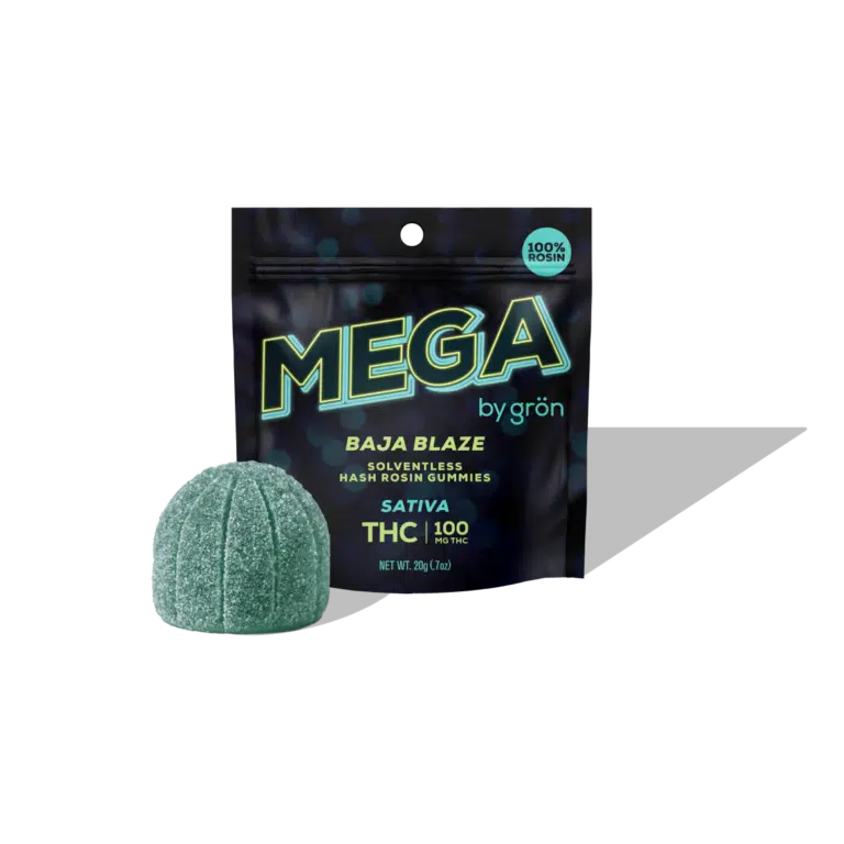 Photograph of product: Gron Rosin Mega | Baja Blaze | Gummy | 100mg TH-oui I Oui'd