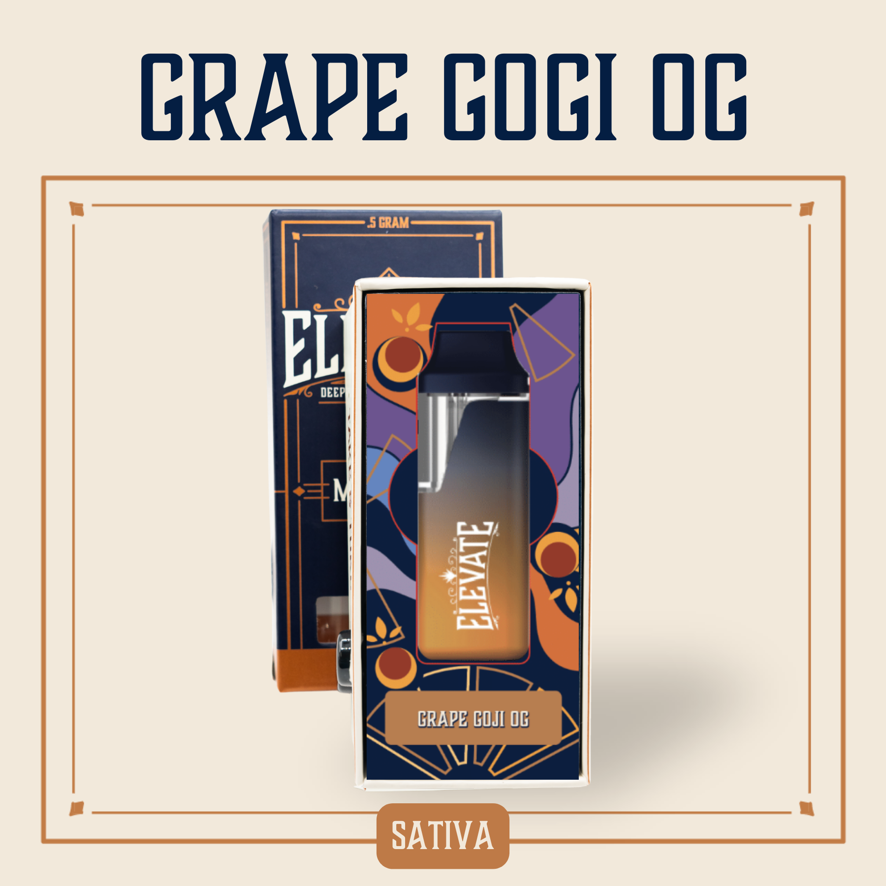 Photograph of product: Elevate - Mini E Bar Disposable - Grape Goji OG (S) (1.0g)
