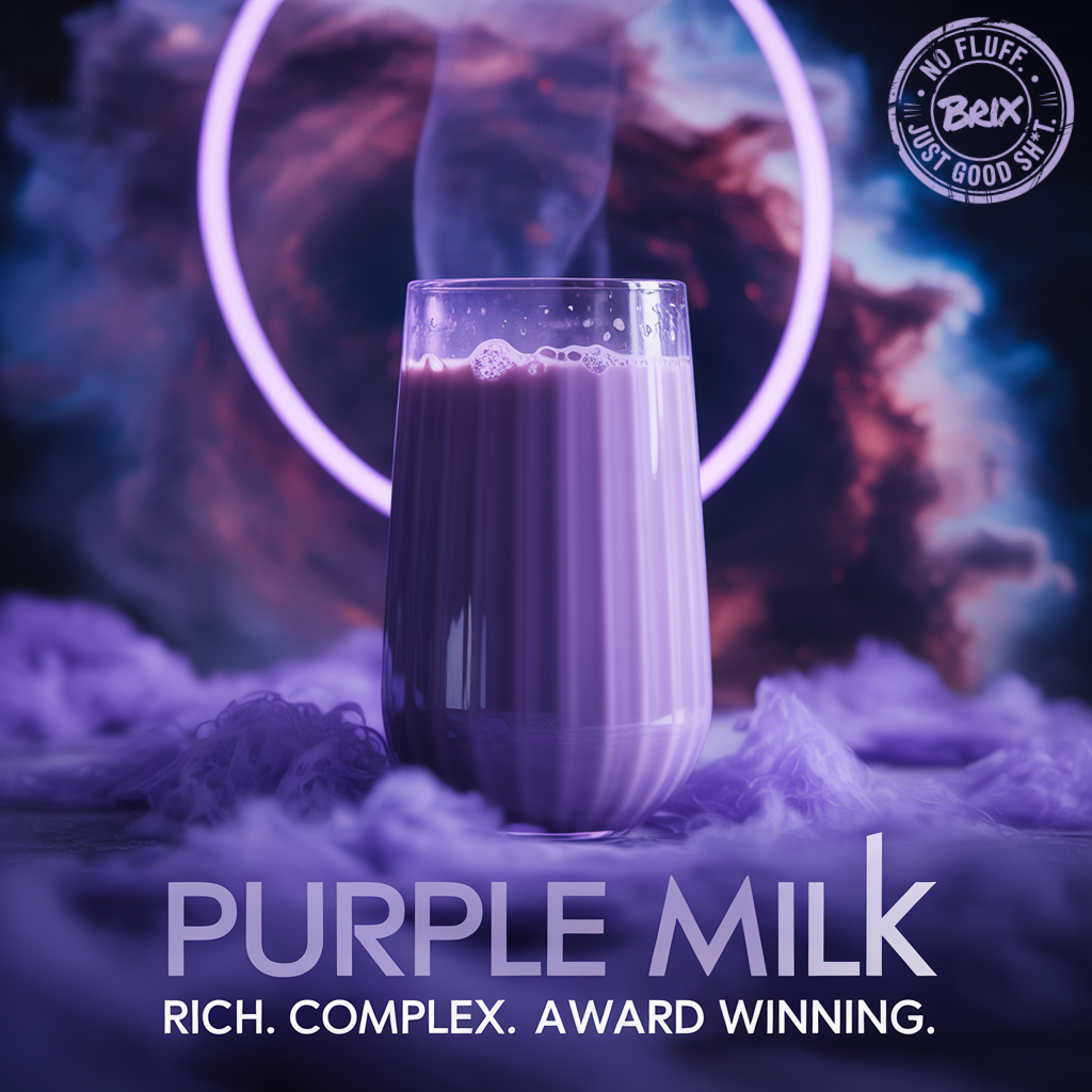Photograph of product: Brix Oui'd Purple Milk Pre Roll 25.24% (I) 1g - 00327