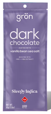 Photograph of product: Sleepy 1:1:1 TH-oui:CBD | Dark Chocolate Full Sized Bar | 10pk