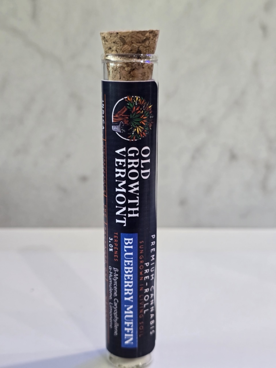 Photograph of product: Old Growth Vermont | Blueberry Muffin | 5-Pack 1g Pre-Rolls