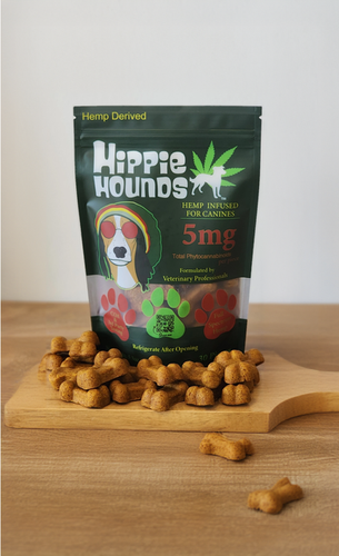 Photograph of product: Hippie Hounds Hemp Infused Canine Treats 5mg
