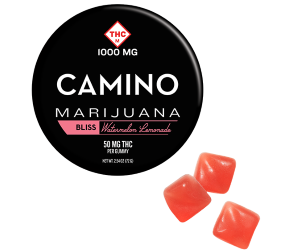 Photograph of product: CAMINO - GUMMIES - 1000MG - 20PK - WATERMELON LEMONADE BLISS