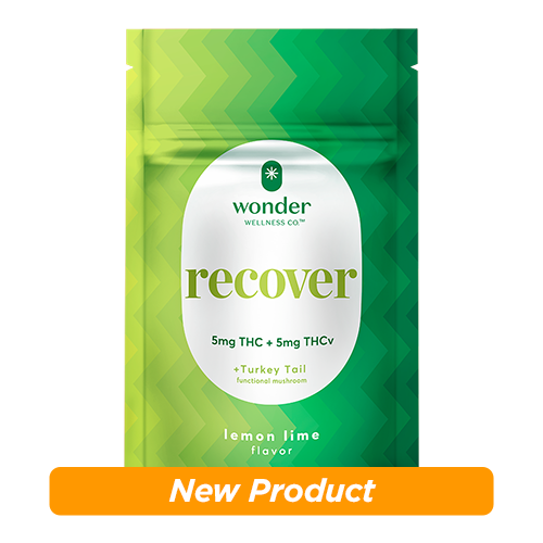 Photograph of product: Wonder Recover Lemon Lime (H) 1:1 TH-oui:TH-ouiV Gummies 5mg 20pk
