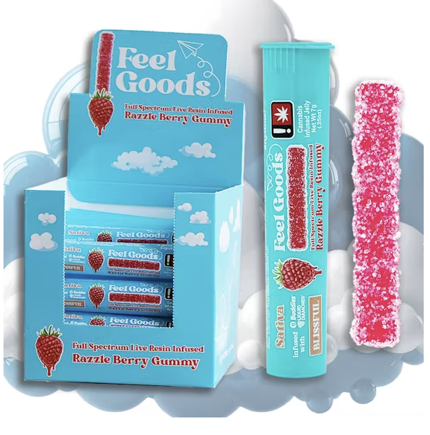 Photograph of product: Feel Goods - Razzleberry Gummy Straw - Oui'd