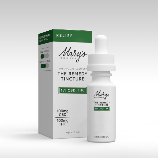 Photograph of product: 13.5ML- RELIEF-  REMEDY- 1:1- CBD:TH-oui- TINCTURE