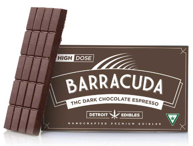 Photograph of product: Barracuda Bar - Chocolate Bar - 200mg - Espresso Dark Chocolate
