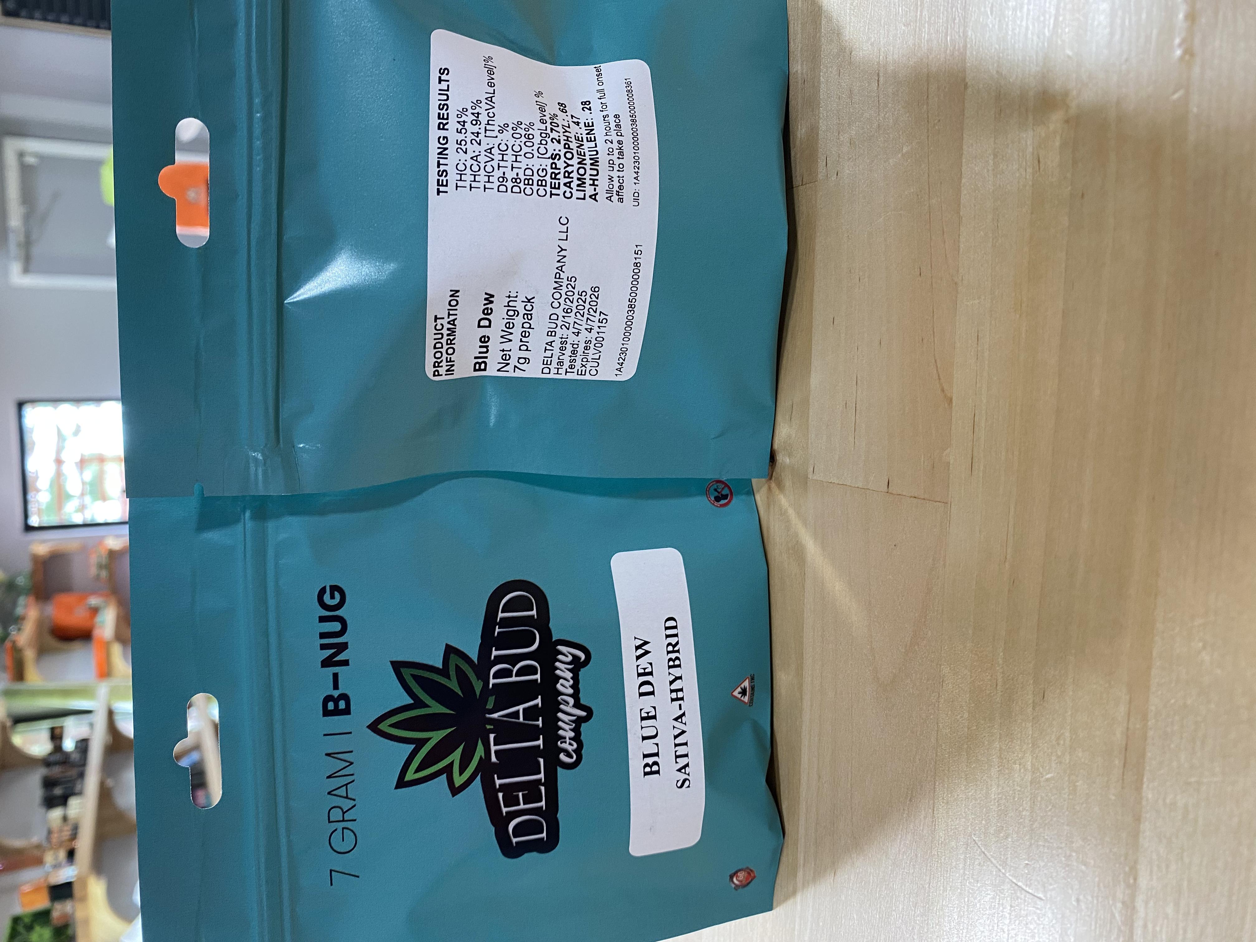 Photograph of product: Delta Bud Blue Dew (S/H) - 7g