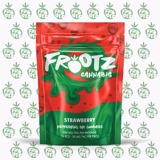 Photograph of product: Frootz - 200MG Gummies - Strawberry