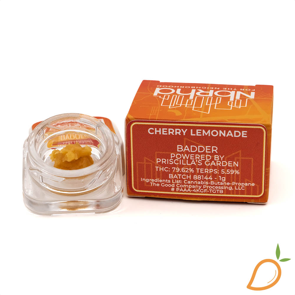 Photograph of product: 1g Cherry Lemonade Cured Badder Neighborhood Oui'd