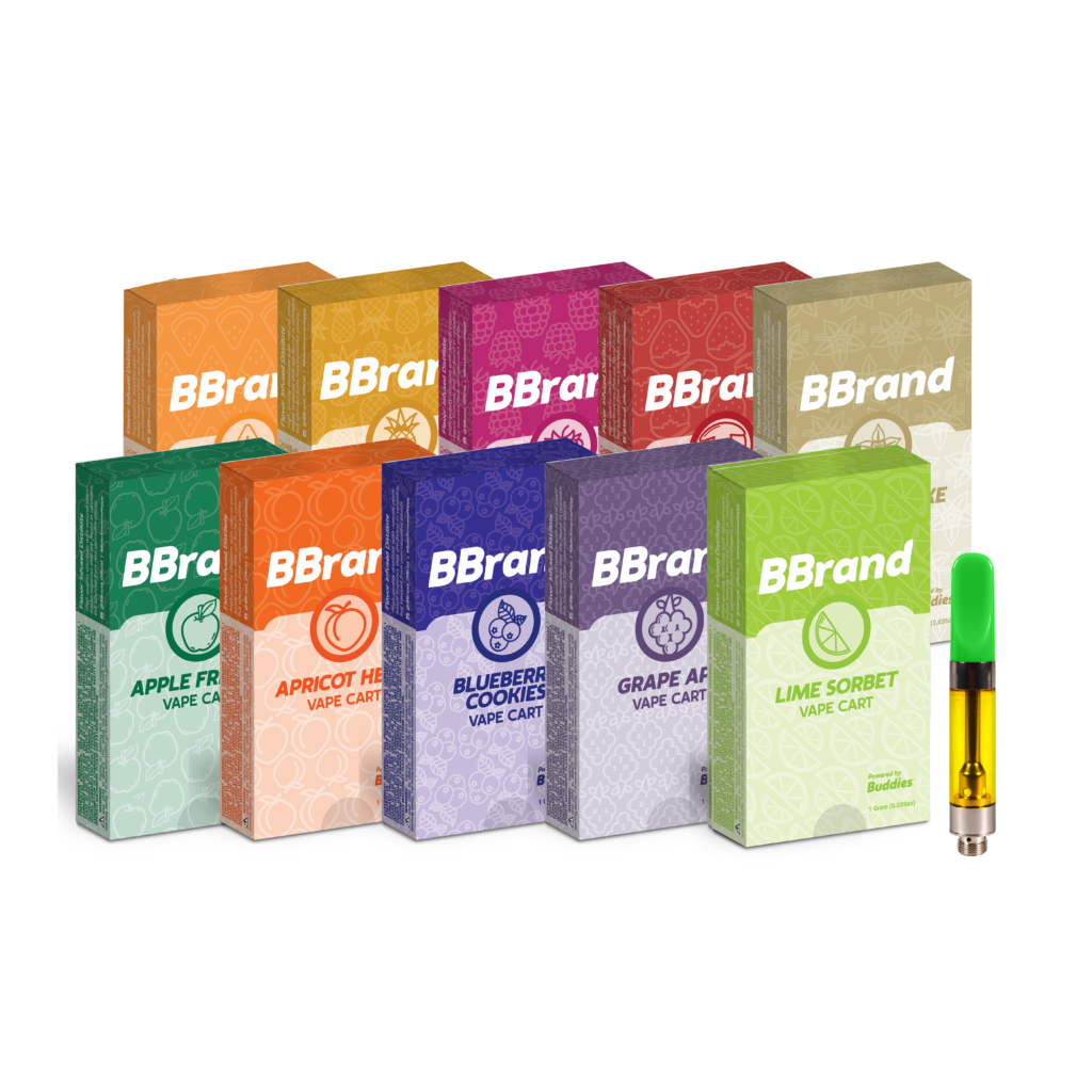 Photograph of product: Cartridge - 1g Buddies Flavored - Lime Sorbet - GREEN LEAF SPECIAL