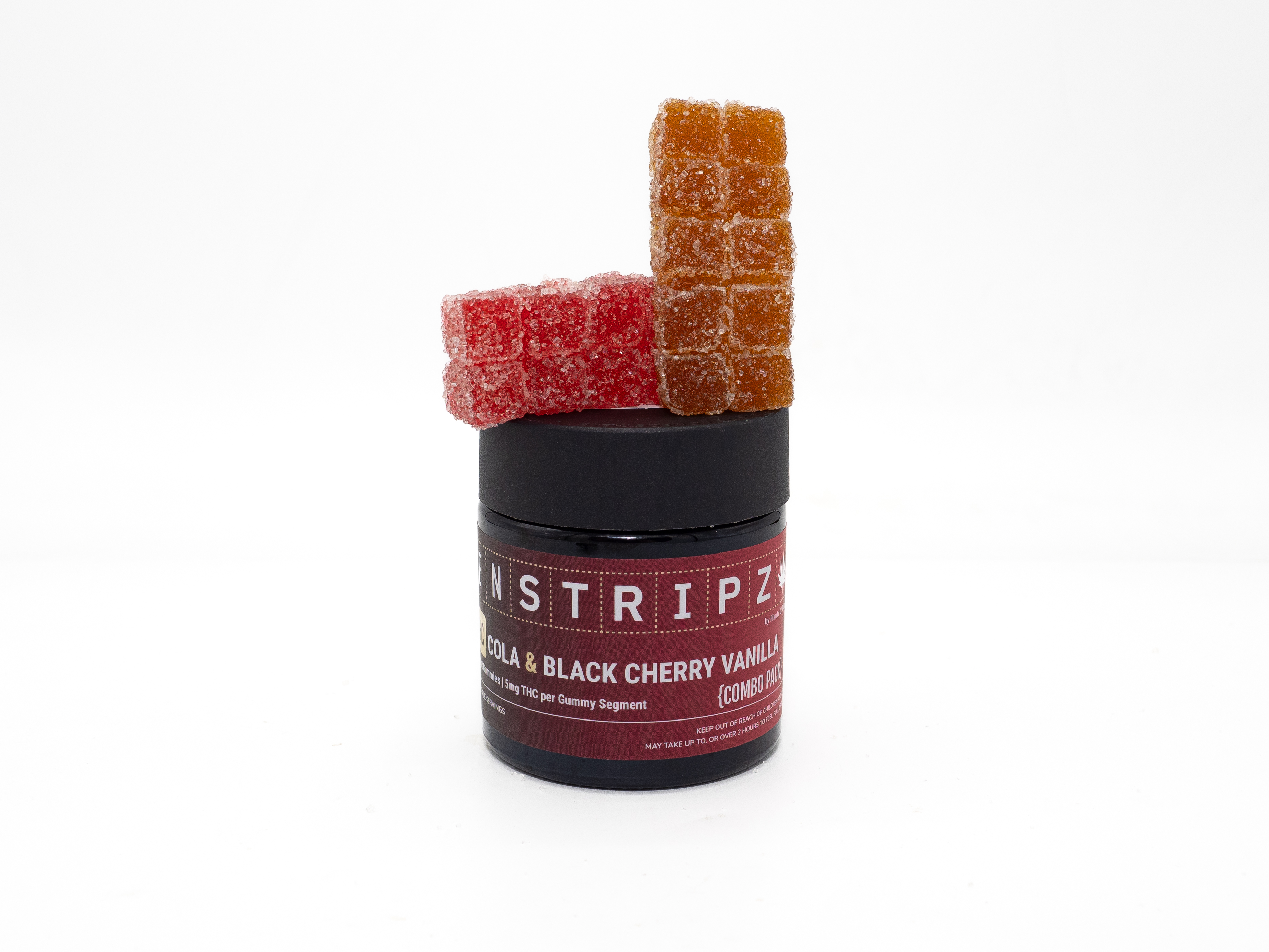 Photograph of product: 10 Stripz Dist. Gummy - Cherry Vanilla Cola - 5mg(20ct.)