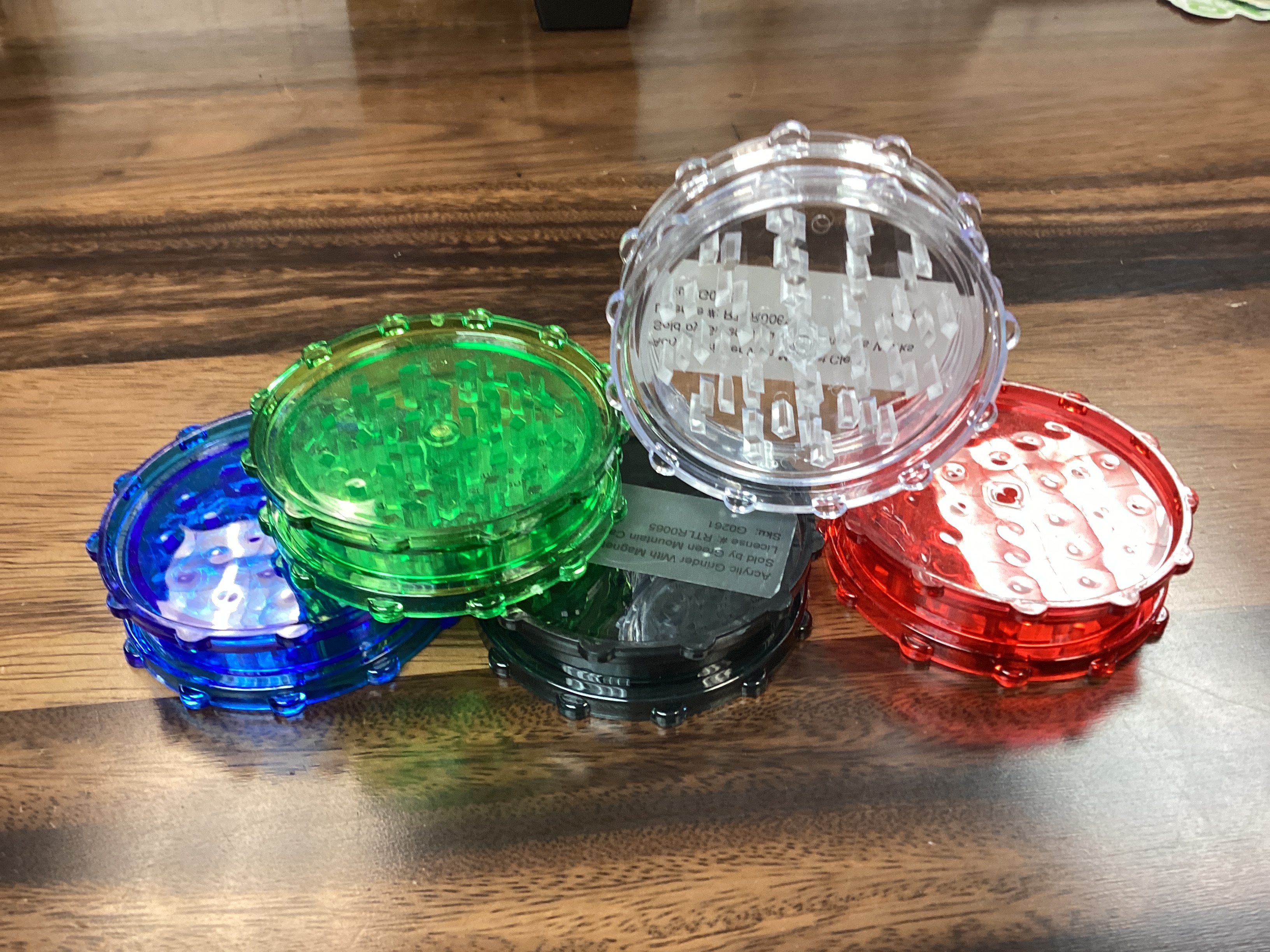 Photograph of product: Acrylic Grinder with Magnet - Red