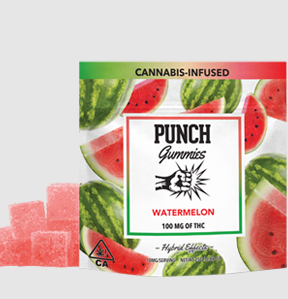 Photograph of product: Punch Gummies Watermelon 100mg