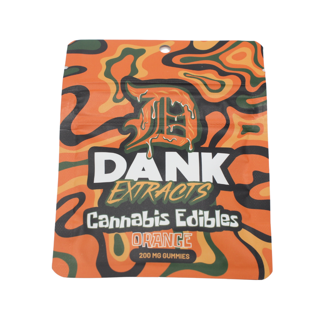 Photograph of product: Dank Extracts | Orange Gummies | 4x50mg | 200mg