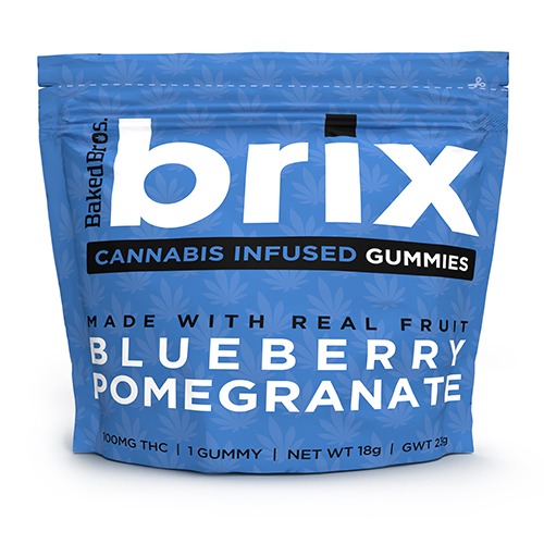 Photograph of product: brix 100mg TH-oui Blueberry Pomegranate Gummie