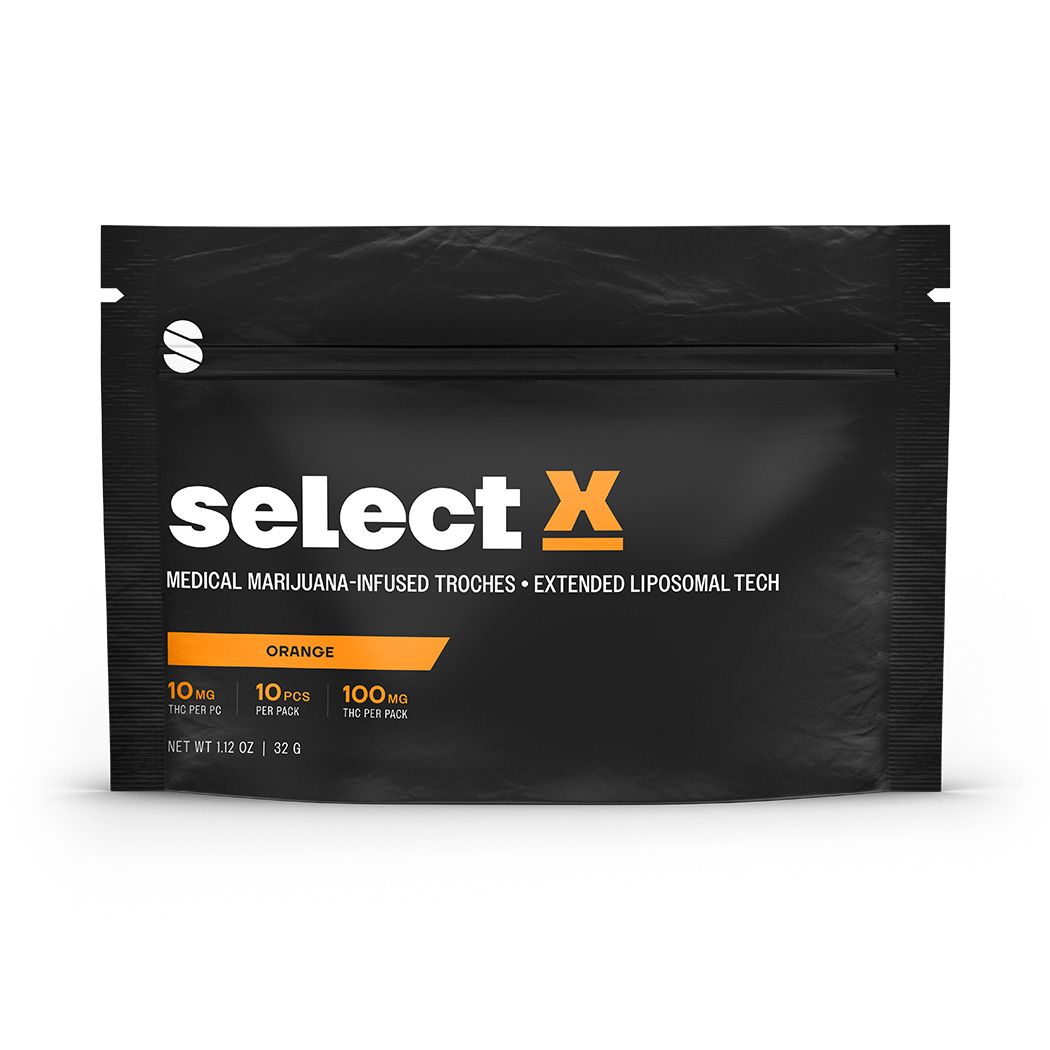 Photograph of product: X Orange Troches 100mg (10-Pack | 10mg Each)