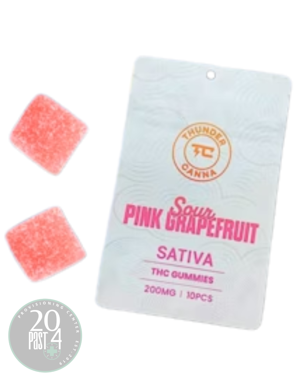 Photograph of product: Thunder Canna | Sour Pink Grapefruit | 200mg | 10 ct.