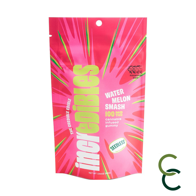 Photograph of product: Watermelon Smash | Gummies | 20 pack | 100mg TH-oui